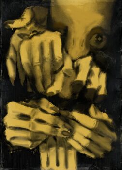 Rule 34 | abstract, abstract background, disco elysium, fang, fang (goodbye volcano high), goodbye volcano high, hand-eye coordination (disco elysium), hand/eye, non-web source, original, portrait, solo