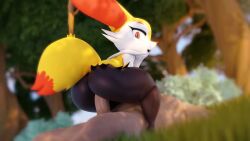 1boy 1girl 3d adriandustred animal_ears animated ass braixen completely_nude cowgirl_position eyebrows eyelashes fox_ears fox_girl fox_tail from_behind from_below furry furry_female furry_with_non-furry gen_6_pokemon girl_on_top hetero huge_ass interspecies leaning_forward looking_at_viewer looking_back looking_down nintendo nude open_mouth orange_fur outdoors penis pinkrotten pokemon pokemon_(creature) pokephilia profile riding sex shortstack slit_pupils solo_focus sound squatting squatting_cowgirl_position straddling tagme tail thick_thighs thighs uncensored vaginal video white_fur wide_hips yellow_fur