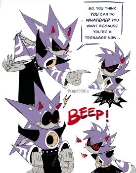 aster_(metamiie) comic english_text father_and_daughter if_they_mated metal_sonic metamiie neo_metal_sonic robot skirt sonic_(series)