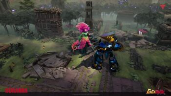 1girl 6+others alien animated audible_music cactus club_(weapon) dark_skin day dinosaur dragon elemental_(creature) flower giant giant_monster giant_robot gigabash glowing glowing_eyes glowing_veins gorogong grass_skirt green_eyes horns jungle kaiju lava lava_elemental mecha monster monster_girl mountain multiple_others nature neon_trim no_pupils palm_tree passion_republic_games pikki_the_pear pincers pipijuras plant rainforest rawa red_eyes robot rock_elemental rohanna royal_warden shell single_horn skirt skorak skull slug snail sound space_monster stinger summoning supervillain sword tail teleportation temple tentacles thorns thundatross transformation tree very_dark_skin video village vines water waterfall weapon