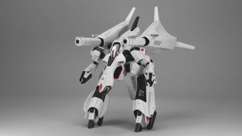 3d beam_cannon color_variation commentary_request double_beam_cannon gassan_(7nan8ku) gradient_background gundam highres machinery mecha mecha_focus messala mobile_suit one-eyed original realistic redesign robot science_fiction titans_(gundam) zeta_gundam