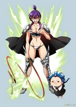 1girl armor ass bikini_armor breasts cleavage groin large_breasts magi_the_labyrinth_of_magic myers navel official_art purple_hair source_request