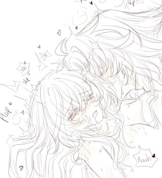 1boy 1girl absurdres anh_dao argenti_(honkai:_star_rail) bite_mark blush breasts commentary completely_nude english_text eyelashes hair_between_eyes heart highres honkai:_star_rail honkai_(series) large_breasts nude open_mouth raised_inner_eyebrows sex simple_background stelle_(honkai:_star_rail) symbol-only_commentary teeth trailblazer_(honkai:_star_rail) white_background