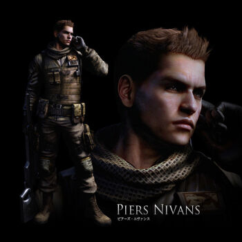 boots brown_hair gloves gun male_focus military piers_nivans resident_evil resident_evil_6 scarf sniper weapon
