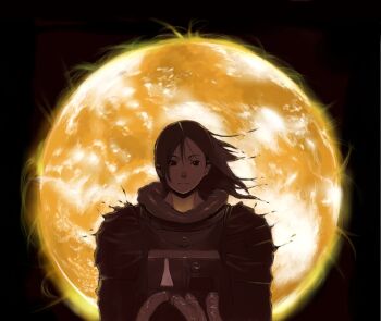 Rule 34 | 1girl, astronaut, female focus, looking at viewer, shiira, solo, space, spacesuit, sun