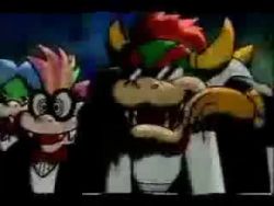 3girls 6+boys animated birdo blonde_hair blue_eyes boo_(mario) bowser breasts camera car commercial crown facial_hair gloves grin hat iggy_koopa koopalings lakitu larry_koopa legs lowres ludwig_von_koopa luigi mario mario_(series) medium_breasts motor_vehicle multiple_boys multiple_girls mustache night night_sky nintendo pink_skirt princess_peach red_carpet roy_koopa skirt sky smile sound spotlight sunglasses super_mario_all_stars super_mario_bros._(1993_movie) super_mario_bros._(film) super_mario_bros._1 super_mario_bros._2 super_mario_bros._3 super_mario_bros._the_lost_levels toad_(mario) v video wart_(mario)