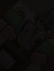 1boy animated blue_eyes blue_hair blue_necktie chair classroom cum desk ejaculation foreskin horns indoors male_focus male_masturbation masturbation necktie original paid_reward_available penis phimosis qr_code school_chair school_desk shirt shonen_hu shota sitting small_penis socks solo spread_legs stealth_masturbation sweat tagme tail testicles video white_shirt yaoi