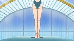 1girl air_bubble animated anime_screenshot ass blue_one-piece_swimsuit breasts bubble closed_mouth competition_swimsuit diving from_behind highres large_breasts long_hair misaki_shizuno one-piece_swimsuit parted_lips pool pool_ladder poolside solo swimming swimsuit tagme underwater video wet wet_hair zegapain