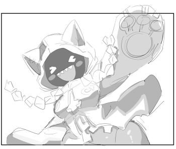 Rule 34 | 1girl, animal ears, animal hood, arc system works, blazblue, blazblue: calamity trigger, blonde hair, braid, cat ears, cat hood, cat tail, coat, hair ribbon, hood, hoodie, legs, long hair, long sleeves, red eyes, ribbon, short twintails, smile, socks, solo, standing, tail, taokaka, twin braids, twintails, very long hair