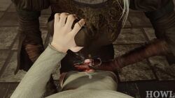 1boy 1girl 3d animated assertive_female black_dress blood_on_hands breasts clang clothed_female_nude_male covered_erect_nipples covered_eyes covered_face cum cum_on_body cum_on_clothes cum_on_hands dark_background dark_souls_(series) dark_souls_iii domination dress dress_shirt dungeon ejaculation erection female_focus femdom fire_keeper forced_orgasm fromsoftware frottage grabbing_another&#039;s_breast groping groping_breast guided_breast_grab guiding_hand heavy_breathing hetero highres howlsfm large_breasts large_penis nude heavy_breathing penis penis_on_stomach pov pumping shirt sound tagme video white_hair wide_hips