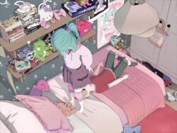 1boy 1girl 3d animated ass audible_speech bed bedroom blonde_hair blue_hair bouncing_ass brother_and_sister close-up colored_skin english_audio head_between_legs hello_kitty hood hoodie huge_ass incest jiggle knee_pads loli looking_down lying on_back original paan panties patterned_clothing print_panties sanrio shirt shorts shota siblings simx skirt socks sound standing t-shirt talking teasing thick_thighs thighs underwear upskirt video white_skin zack_(simx) zoey_(simx)