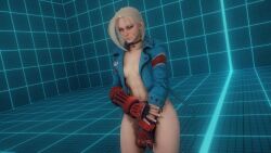 3d absurdres animated bottomless cammy_white convenient_censoring highres jacket street_fighter street_fighter_6 swaying tagme video virt-a-mate