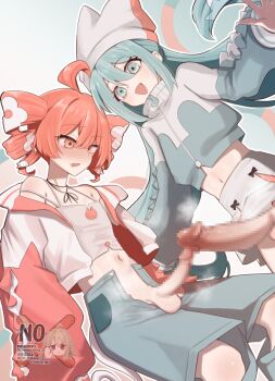 2futa :d ahoge aqua_eyes aqua_hair aqua_jacket aqua_pants artist_name bare_shoulders beanie blush camisole censored clothing_cutout commentary_request crop_top cropped_jacket double-parted_bangs drill_hair dutch_angle eeeeeiti_aka embarrassed flat_chest frown futa_with_futa futanari hat hatsune_miku jacket kasane_teto knee_cutout large_penis long_hair long_sleeves looking_at_penis midriff miniskirt mosaic_censoring multi-strapped_camisole multiple_futa multiple_girls navel nose_blush off_shoulder open_clothes open_fly open_jacket open_mouth outline paid_reward_available pants penis penis_size_difference penises_touching pppp_(vocaloid) puffy_long_sleeves puffy_sleeves red_eyes red_hair red_sleeves simple_background skirt sleeves_past_fingers sleeves_past_wrists smile testicles twin_drills twitter_username utau very_long_hair vocaloid watermark white_camisole white_hat white_jacket white_outline white_skirt zipper