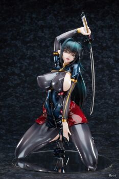 1girl annerose_vajra breasts figure highres koutetsu_no_majo_anneroze large_breasts long_hair photo_(medium) sword weapon