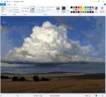 art_program_in_frame christian_young cloud cloudy_sky commentary day english_commentary english_text landscape microsoft_paint_(medium) microsoft_paint_(software) mountainous_horizon no_humans original outdoors painterly savannah scenery screencap sky tree