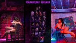 1girl 3d animated asian audible_music black_hair breasts capcom chair cosplay fatal_fury folding_fan hand_fan highres holding holding_fan japanese_clothes kicking korean_(nationality) on_chair real_life red_shorts ringo_lyn shiranui_mai shiranui_mai_(cosplay) shorts sitting snk sound street_fighter street_fighter_6 tagme tank_top the_king_of_fighters video white_tank_top youtube