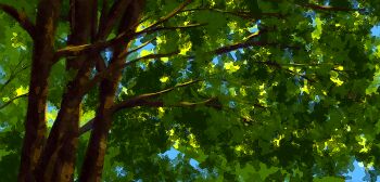 Rule 34 | ara bot, commentary request, day, green theme, nature, no humans, original, outdoors, plant, plant focus, scenery, summer, tree