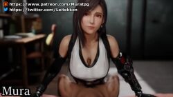 1boy 1girl 3d animated artist_name bare_shoulders black_gloves black_hair black_sports_bra blurry blurry_background breasts chair cleavage closed_mouth clothed_female_nude_male collarbone crop_top cum cum_on_self desk earrings ejaculation elbow_gloves final_fantasy final_fantasy_vii final_fantasy_vii_remake fingerless_gloves gloves hand_up handsfree_paizuri hetero jewelry large_breasts lips long_hair looking_at_viewer mura_tpg naughty_face nude open_mouth paizuri patreon_logo patreon_username penis pov pov_crotch red_eyes shirt sleeveless sleeveless_shirt smile solo_focus sports_bra square_enix tank_top teeth tifa_lockhart tongue tongue_out twitter_logo twitter_username uncensored upper_body video watermark web_address white_tank_top