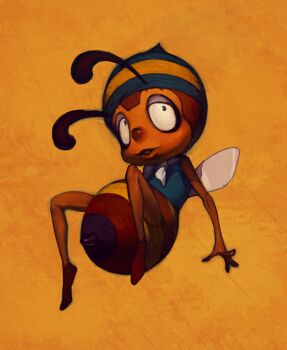 Rule 34 | 1boy, antennae, arthropod boy, bee, bee boy, bee wings, bug, commentary, hacchi (minashigo hutch), insect, insect wings, konchuu monogatari minashigo hutch, nona, solo, stinger, wings