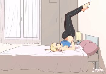 1futa animated animated_gif autofellatio bed bed_sheet bedroom black_pants blonde_hair blush breasts bulge cum cum_in_mouth cum_in_own_mouth english_text erection exercising fellatio flaccid flying_sweatdrops french_text futanari futanari_masturbation heart huge_penis huge_testicles indoors kissing_penis large_testicles lewdua licking masturbation medium_breasts midriff motion_lines nail_polish navel nessie_(lewdua) no_panties oral pants penis penis_on_face ponytail slideshow_animation solo speech_bubble sports_bikini sportswear squeezing_testicles testicles veins veiny_penis window yoga