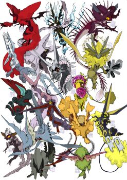 eevee evolution flower gen_1_pokemon highres horns nintendo plug pokemon pokemon_(creature) screw