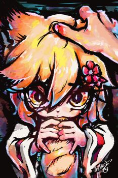 animal_ears animated animated_gif anime_screenshot blonde_hair bread floofsmear food fox_ears fox_girl fox_tail hair_ornament highres holding holding_food japanese_clothes kimono kitsune loli long_eyelashes looking_at_viewer looking_up miko orange_eyes orange_hair pov ribbon-trimmed_sleeves ribbon_trim sandwich senko_(sewayaki_kitsune_no_senko-san) sewayaki_kitsune_no_senko-san sexually_suggestive short_hair solo_focus tail tail_wagging thick_outlines white_kimono wide_sleeves