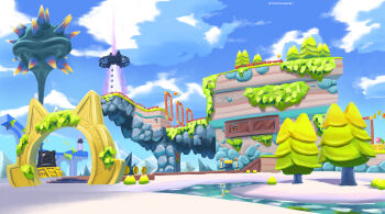 Rule 34 | ? block, artist name, blue sky, bowser, cloud, commentary request, conkdor, fury bowser, maribou (supermaribou), mario (series), nintendo, outdoors, piranha plant, scenery, sky, super mario 3d world, super mario 3d world + bowser's fury, tree