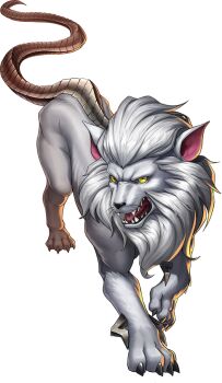 artist_request black_eyes cerberus_(megami_tensei) colored_sclera demon_(megami_tensei) no_humans official_art open_mouth persona persona_5 persona_5:_the_phantom_x sharp_teeth shin_megami_tensei snake_tail solo tail teeth third-party_source transparent_background white_fur white_mane yellow_sclera