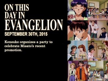 4boys 4girls aida_kensuke akagi_ritsuko alcohol angry annoyed bad_link beer black_hair blonde_hair blue_eyes brown_hair glasses grin horaki_hikari ikari_shinji katsuragi_misato looking_at_another multiple_boys multiple_girls neon_genesis_evangelion party purple_hair school_uniform short_twintails smile souryuu_asuka_langley suzuhara_touji talking twintails