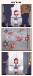 1girl 2boys 3koma absurdres after_gangbang after_rape aftersex age_difference bag before_and_after blush bow brown_hair brown_shoes child comic cum cum_bubble cum_in_pussy cum_on_body cum_on_clothes cum_on_lower_body cum_on_upper_body cumdrip elevator english_text facial fat fat_man female_focus flat_chest full_body gang_rape gangbang gang_rape green_eyes grey_hair grey_vest group_sex hair_bow hairband heart hetero highres imminent_gangbang imminent_penetration imminent_rape implied_rape implied_sex kneehighs loli long_sleeves midriff miniskirt multiple_boys multiple_views navel open_mouth original panties panties_around_leg pedophile pink_bow pink_hairband pink_panties pleated_skirt rape rolling_eyes school_bag school_uniform sequential sex shirt shoes size_difference skirt socks standing steam steaming_body stomach team_pervy thighhighs thighs torn_clothes twintails underwear vest white_shirt white_thighhighs zettai_ryouiki