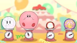:o animated balloon blurry blurry_background blush_stickers cake chaos_elfilis drawcia drawcia_soul emphasis_lines extra_eyes fecto_elfilis fire food fruit icing kirby kirby&#039;s_dream_buffet kirby_star_allies kirby_(series) kirby_and_the_forgotten_land kirby:_canvas_curse medal nintendo no_humans orb shibulio sound strawberry string_of_flags tears video void_(kirby) void_termina