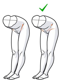 Rule 34 | 1girl, barefoot, checkmark, colored lineart, cropped torso, crotch, guide, highres, how to, katou kouta, leaning forward, lineart, lower body, multiple views, original, simple background, thighs, torso, white background