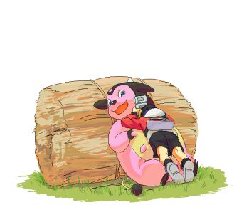 00s 1boy 1girl age_difference alternate_costume bad_id bad_pixiv_id breast_smother breasts ethan_(pokemon) face_to_breasts farm gen_2_pokemon handheld_game_console hat hay kon_(koheya) miltank nintendo nintendo_ds oekaki pokemon pokemon_(creature) pokemon_hgss simple_background size_difference udder white_background