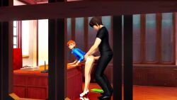 1boy 1girl 3d age_difference anal animated ass ben_10 bent_over blue_nails border bracelet choker clothes_lift collarbone earrings fingernails flat_chest full_body glasses green_eyes gwen_tennyson hair_ornament hairclip hetero high_heels hoop_earrings indoors jewelry leaning_forward loli makeup miniskirt nail_polish no_bra no_socks office_lady open_mouth orange_hair pencil_skirt ponchi round_eyewear sex sex_from_behind shoes short_hair skirt skirt_lift sound stiletto_heels stud_earrings tagme video white_skirt