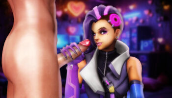 Rule 34 | clothed female nude male, nude, overwatch, penis, penis grab, ratounador, sombra (overwatch), xnalara (medium)