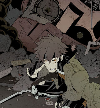 10s 1boy bantrain facial_hair flat_color gambit male_focus marvel red_eyes solo stubble togatsuko x-men