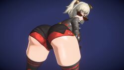 1girl 3d animated ass ass_clapping ass_shake audible_music boots bouncing_ass burnice_white come_hither futaholic highres huge_ass jacket leather leather_jacket looking_back music seductive_smile shorts smile solo sound spikes sunglasses tagme thick_thighs thigh_boots thighs third-party_edit twerking twintails video white_hair zenless_zone_zero