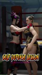 2girls 3d animated audible_music capcom chun-li english_text from_side grabbing_another&#039;s_ass groping gym han_juri kamadeva kiss licking_lips multiple_girls sound source_filmmaker_(medium) source_request street_fighter street_fighter_6 talking_to_the_viewer tongue tongue_out video yuri