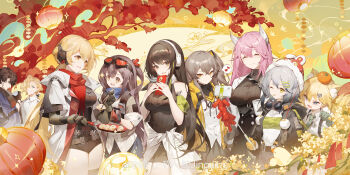 2boys 6+girls :d absurdres aki_(neural_cloud) animal_ear_fluff animal_ears armband bandana bandana_around_neck bare_shoulders bird bird_request black_gloves black_jacket black_leotard black_shorts black_skirt black_sweater black_vest blonde_hair blue_bandana blue_eyes blue_jacket blue_shorts blush braid breasts brown_eyes brown_hair brown_shirt cat_ears cellphone chinese_commentary chinese_new_year chopsticks closed_eyes closed_mouth clothes_around_waist coat coffee_mug collared_shirt commentary_request croque_(neural_cloud) crossed_bangs cup dog_tags drooling dumpling earpiece earrings emurina firecrackers flower flower_request food food_in_mouth food_on_head fruit frying_pan gin_(neural_cloud) girls&#039;_frontline girls&#039;_frontline_2:_exilium girls&#039;_frontline_neural_cloud gloves goggles goggles_around_neck goggles_on_head green_armband green_eyes green_gloves green_hair green_necktie grey_hair groza_(girls&#039;_frontline_2) hair_between_eyes hair_ornament hairclip hands_up hat headphones highres holding holding_chopsticks holding_cup holding_frying_pan hongbao idw_(girls&#039;_frontline) jacket jacket_around_waist jewelry lab_coat lantern large_breasts leotard long_hair long_skirt long_sleeves looking_at_viewer m4a1_(girls&#039;_frontline) mandarin_orange mayling_shen_(girls&#039;_frontline_2) mole mole_under_eye mug multicolored_hair multiple_boys multiple_girls musical_note necktie object_on_head official_art one_eye_closed one_side_up open_mouth ots-14_(girls&#039;_frontline) paper_lantern parted_lips persicaria_(neural_cloud) phone pink_hair pocky pocky_in_mouth ponytail promotional_art red-tinted_eyewear red_gloves red_headwear red_scarf ribbed_shirt ribbed_sweater scar scar_across_eye scar_on_face scarf selfie_stick shirt short_hair short_sleeves shorts skirt sleeveless sleeveless_sweater smartphone smile sparkle spoken_musical_note streaked_hair suspenders sweater thighhighs time_paradox tinted_eyewear twintails ump45_(girls&#039;_frontline) very_long_hair vest watermark weibo_watermark white_coat white_jacket white_shirt x_hair_ornament yellow_eyes yellow_flower yellow_gloves yellow_jacket zipper_pull_tab