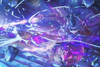 Rule 34 | 1girl, armor, black hair, blindfold, dual wielding, fate/grand order, fate (series), gloves, hair bun, hat, holding, japanese armor, katana, long hair, mask on shoulder, purple lips, reluvy, side ponytail, smile, solo, sword, taira no kagekiyo (fate), taira no kagekiyo (second ascension) (fate), tate eboshi, ushiwakamaru (fate), weapon