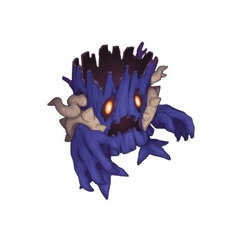 chibi chibi_only full_body looking_at_viewer monster no_humans official_art open_mouth ragnarok_online simple_background solo thorns timbers_(ragnarok_online) transparent_background tree yuichirou