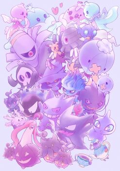 Rule 34 | :<, banette, black eyes, commentary request, drifblim, drifloon, dusclops, dusknoir, duskull, fangs, frillish, frillish (female), frillish (male), galarian corsola, galarian form, gastly, gem, gen 1 pokemon, gen 2 pokemon, gen 3 pokemon, gen 4 pokemon, gen 5 pokemon, gen 6 pokemon, gen 7 pokemon, gen 8 pokemon, gengar, gourgeist, grey background, grin, haunter, heart, highres, holding, holding gem, jellicent, jellicent (female), jellicent (male), legendary pokemon, looking down, marshadow, mimikyu, misdreavus, mismagius, mythical pokemon, nintendo, no humans, osaki makura, pokemon, pokemon (creature), polteageist, pumpkaboo, purple eyes, rotom, rotom (normal), sableye, shuppet, sinistea, smile, teeth