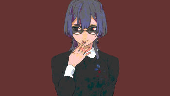 1girl 91007 bernadetta_von_varley bernadetta_von_varley_(timeskip) commentary_request contemporary earrings fire_emblem fire_emblem:_three_houses jewelry looking_at_viewer nintendo purple_hair single_earring solo sunglasses upper_body