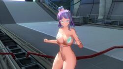 1girl 3d animated aqua_eyes ass ass_expansion bouncing_breasts breast_expansion breasts cleavage curvy eating food french_fries hat highres hips_expansion horizon_walker huge_ass huge_breasts large_breasts medium_hair navel official_art purple_hair slingshot_swimsuit sound stomach swimsuit tagme thick_thighs thigh_expansion thighs thong video weight_gain wide_hips yeonwoo_(horizon_walker)