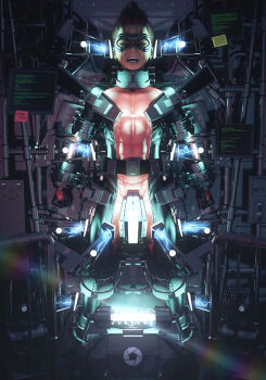 1boy 3d bdsm bodysuit bondage bound electricity eye_mask kakeru_nyc machine mask masked shota solo superhero_costume torture