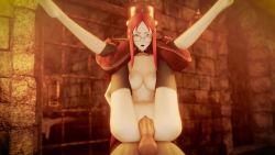 1boy 1girl 3d amateurthrowaway animated bouncing_breasts breasts clothed_male_nude_female fucked_silly full_nelson glasses hetero highres large_breasts legs_up minerva_victor nipples nude penis pussy red_hair reverse_suspended_congress senjou_no_valkyria_(series) senjou_no_valkyria_4 sex sex_from_behind sound uncensored vaginal video