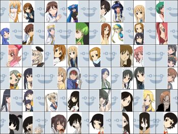 00s 2boys 6+girls achakura akiyama_mio alvis_hamilton araragi_karen araragi_tsukihi asakura_ryoko asymmetrical_hair bakemonogatari behoimi blonde_hair blue_eyes blue_hair blush brown_eyes brown_hair c.c. child code_geass collage darker_than_black egg_(food) ein_(phantom_of_inferno) everyone flower food fried_egg glasses green_hair gun gunslinger_girl haibane_renmei hair_ornament hairband heroman himegami_aisa hirasawa_yui index_(toaru_majutsu_no_index) itoshiki_nozomu itoshiki_rin k-on! kouzuki_kallen kanaria kidou_senkan_nadesico kimura_kaere kitsu_chiri klan_klein komori_kiri kotobuki_tsumugi kururugi_suzaku kusano last_exile last_order_(toaru_majutsu_no_index) lina_davis long_hair macross macross_frontier minami-ke minami_haruka minami_kana misumaru_yurika miyafuji_yoshika monogatari_(series) mugen_ouka multiple_boys multiple_girls nakano_azusa no_image nun one_eye_closed open_mouth pani_poni_dash! peeking_out phantom_of_inferno pixiv rakka_(haibane_renmei) ranka_lee red_hair requiem_for_the_phantom rozen_maiden saten_ruiko sayonara_zetsubou_sensei sekirei shirai_kuroko short_hair strike_witches suou_pavlichenko suzumiya_haruhi-chan_no_yuuutsu suzumiya_haruhi_no_yuuutsu taeko_(pani_poni_dash!) tainaka_ritsu toaru_kagaku_no_railgun toaru_majutsu_no_index triela tsunetsuki_matoi turn_pale twintails uehara_miyako uiharu_kazari weapon wink world_witches_series yakubyougami yamanaka_sawako yomikawa_aiho
