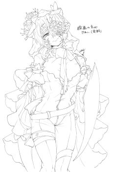 Rule 34 | 1boy, absurdres, alternate costume, arm ribbon, arm strap, arthropod boy, arthropod limbs, back bow, bandage on face, bandage over one eye, bandaged head, bandages, bare shoulders, beard stubble, belt, bodysuit, bow, bridal veil, bride, bug, butterfly, butterfly on hand, choker, closed mouth, cockroach, cockroach boy, collar, collarbone, cowboy shot, crossdressing, crossdressing (mtf), detached sleeves, dress, facial hair, flower, frilled sleeves, frilled veil, frills, from front, g corp. (identity) (project moon), gregor's cockroach (project moon), gregor (project moon), greyscale, hair between eyes, hair bow, hair flower, hair ornament, hair over one eye, hair over shoulder, hair ribbon, hand up, head tilt, highres, insect, insect on shoulder, leg ribbon, legs together, lily26983455, limbus company, lineart, long hair, long sleeves, long veil, looking at viewer, looking down, low ponytail, male bride, male focus, monochrome, monster boy, neck ribbon, one eye covered, pectorals, ponytail, project moon, ribbon, rose, scar, scar on arm, scar on body, scar on chest, scar on pecs, scar on shoulder, scars all over, simple background, solo, spider lily, standing, straight-on, strapless bodysuit, stubble, thigh ribbon, thigh strap, too many, translation request, veil, veins, veiny arms, wedding dress, zipper, zipper pull tab