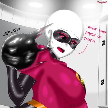 1girl blob caught cherryartsu elasticherry elastigirl highres superhero_costume the_incredibles bodysuit