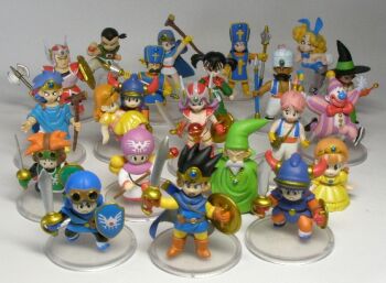 1980s_(style) 1990s_(style) armor black_hair cape chunsoft dragon_quest dragon_quest_ii dragon_quest_iii enix fighter figure gadabout_(dq3) hero_(dq1) heroes mage_(dq3) martial_artist_(dq3) oldschool player priest priest_(dq3) prince_of_lorasia prince_of_samantoria princess princess_laura princess_of_moonbrook retro_artstyle roto_(dq3) sage_(dq3) shield sword toriyama_akira warrior warrior_(dq3) weapon wizard